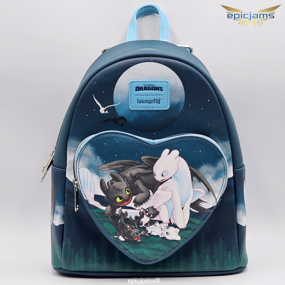 Loungefly How To Train Your Dragon Toothless & Light Fury Babies Mini Backpack